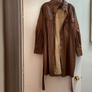 New York & Company Tan Leather Jacket